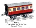 Hornby Coach No51 3rd Class 42,123 (MCat 1956).jpg