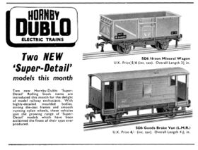 1958: "Super-detail" plastic rolling-stock