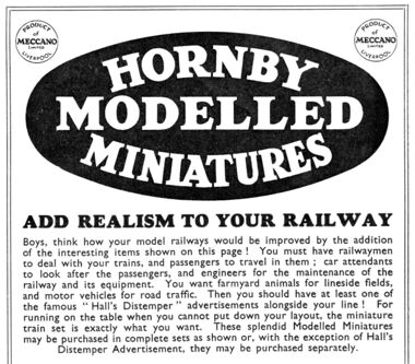 Hornby Modelled Miniatures, header