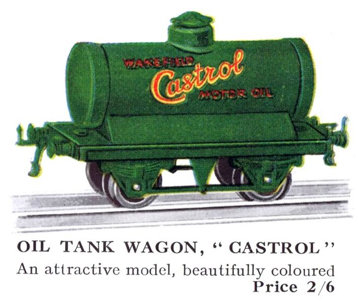 File:Hornby Oil Tank Wagon, Castrol (HBoT 1930).jpg