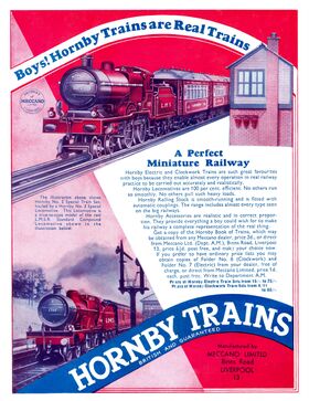 Hornby Trains advert, featuring LMS 1185 No.2 Special