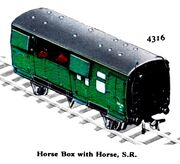 Horse Box with Horse SR, Hornby Dublo 4316 (HDBoT 1959).jpg