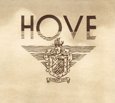 1936: Hove logo incorporating the coat of arms, Floreat Hova