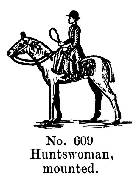 File:Huntswoman, mounted, Britains Farm 609 (BritCat 1940).jpg