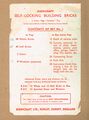 Inner box contents label, Self-Locking Building Bricks, Set No1 (Kiddicraft ~1947).jpg