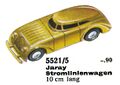 Jaray Stromlinienwagen - Streamlined Car, Märklin 5521-5 (MarklinCat 1939).jpg
