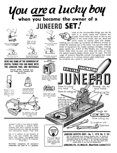 December 1939: A full-page advert for Juneero