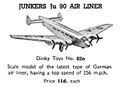 Junkers Ju 90 Air Liner, Dinky Toys 62n (MeccanoCat 1939-40).jpg