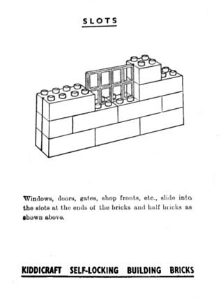 Window-frame slotting method, Kiddicraft Self-Locking Building Bricks, manual