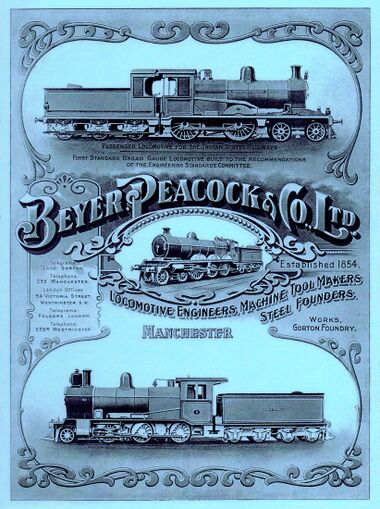 Beyer Peacock & Co Ltd paper label