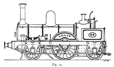 The tenth, slightly larger loco in the original batch of "Jenny Lind"s, No. 69 "Lewes"