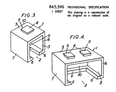 1955: patent application drawing. Might this have inspired the 1970s "Space Invaders" arcade graphics?