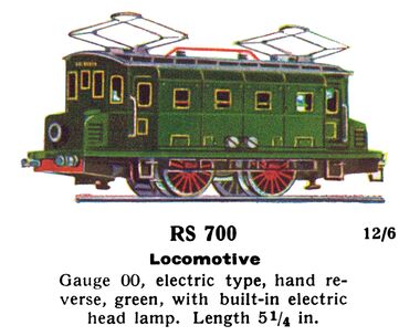 RS 700 Smaller 0-4-0 Swiss-stye pantograph electric loco