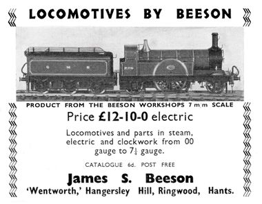1936: "Locomotives by Beeson", Stirling Single, Model Engineer Exhibition 1936