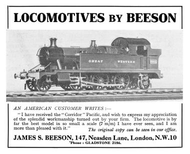 1932: "Locomotives by Beeson"
