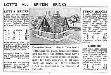 1932 catalogue entry, showing a Tudor version of the classic Lott's four-gabled house design