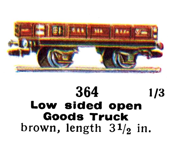 File:Low Sided Open Goods Truck, 00 gauge, Märklin 364 (Marklin00CatGB 1937).jpg