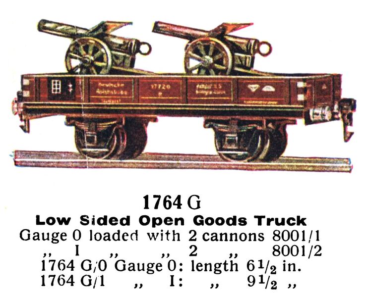 File:Low Sided Open Goods Truck with two Cannon, Märklin 1764-G (MarklinCat 1936).jpg