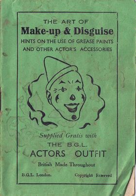 Makeup and Disguise, clown face