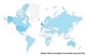 Global Visitor Map for the website (October 2018)