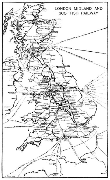 1926: Map of LMS routes and sea connections
