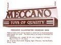 Meccano Illuminated Hanging Sign, Meccano Display Model (MDM 1957).jpg
