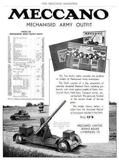 1940: Meccano Mechanised Army Outfit, Meccano Magazine