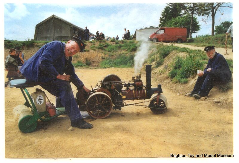 File:Michael Gilkes rides the Sir Granville quarter-scale steamroller.jpg