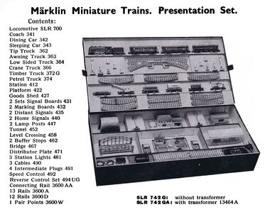 1936: Miniature Trains Presentation Set SLR 742 G