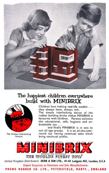 1956 Minibrix trade advert