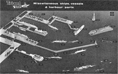 1962: Minic Ships: Miscellaneous ships, vessels and harbour parts