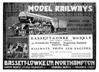 1925: Bassett-Lowke Model Railways advert