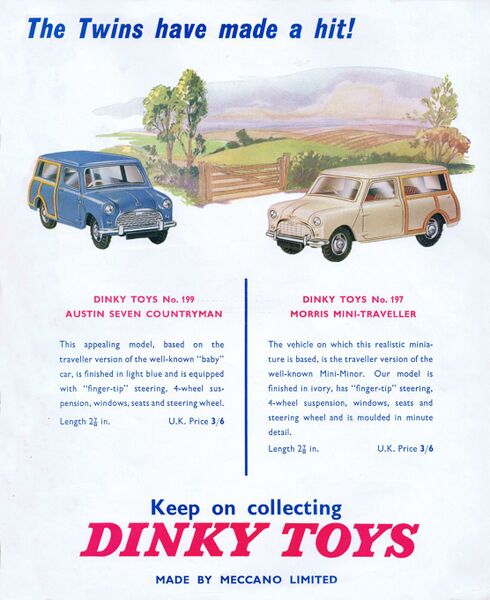 File:Morris Mini-Traveller, Austin Seven Countryman, Dinky Toys 197 199 (MM 1961-06).jpg