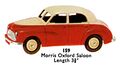Morris Oxford Saloon, Dinky Toys 159 (DinkyCat 1957-08).jpg