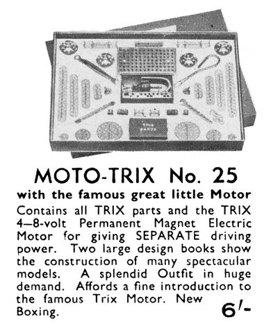 Moto-Trix, 1938 catalogue entry
