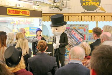 Mr Monopoly, at the 2017 launch of the Brighton and Hove Monopoly set