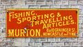 Murton fishing and sporting equipment, enamelled tinplate miniature poster.jpg
