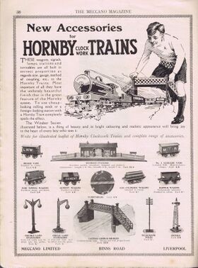 1924 advert for Hornby Series Accessories