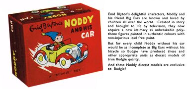 1961: Noddy Range, branded as Budgie Toys