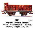 Open Goods Truck with Brakesmans Cabin, 00 gauge, Märklin 371 (Marklin00CatGB 1937).jpg