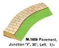 Pavement, Y Junction, 30deg, Left, Minic Motorways M1659 (TriangRailways 1964).jpg