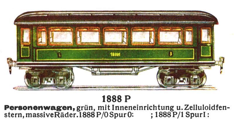 File:Personenwagen - Passenger Carriage, green, with interior, Märklin 1888-P (MarklinCat 1931).jpg