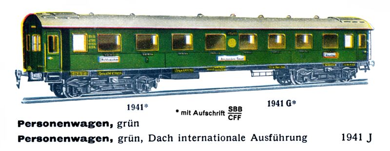 File:Personenwagon - Passenger Carriage, green, 40cm, Märklin 1941 (MarklinCat 1939).jpg