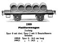 Plattformwagen - Flatbed Wagon with Oil Barrels, Märklin 1999 (MarklinCat 1931).jpg