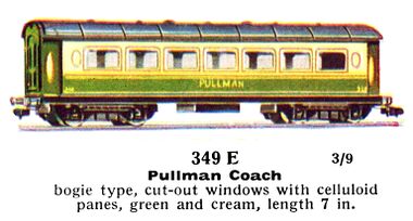 1937: 349E Green and cream Pullman coach