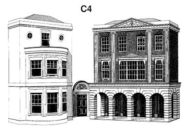 Regency Period Shops and House, low-relief models, Superquick C4