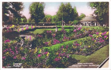 Rose Gardens, postcard