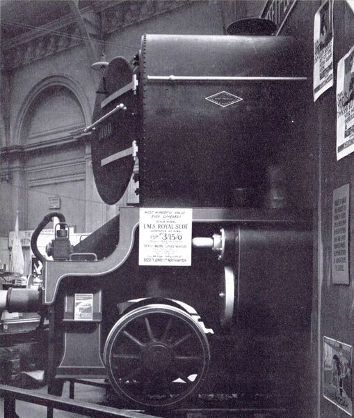 File:Royal Scot loco, full-size partial model, Bassett-Lowke, Model Engineer Exhibition 1929.jpg