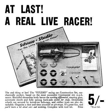 1936: Schuco Studio constructional racing car advert