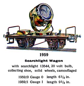 1936: Searchlight Wagon, Märklin 1959